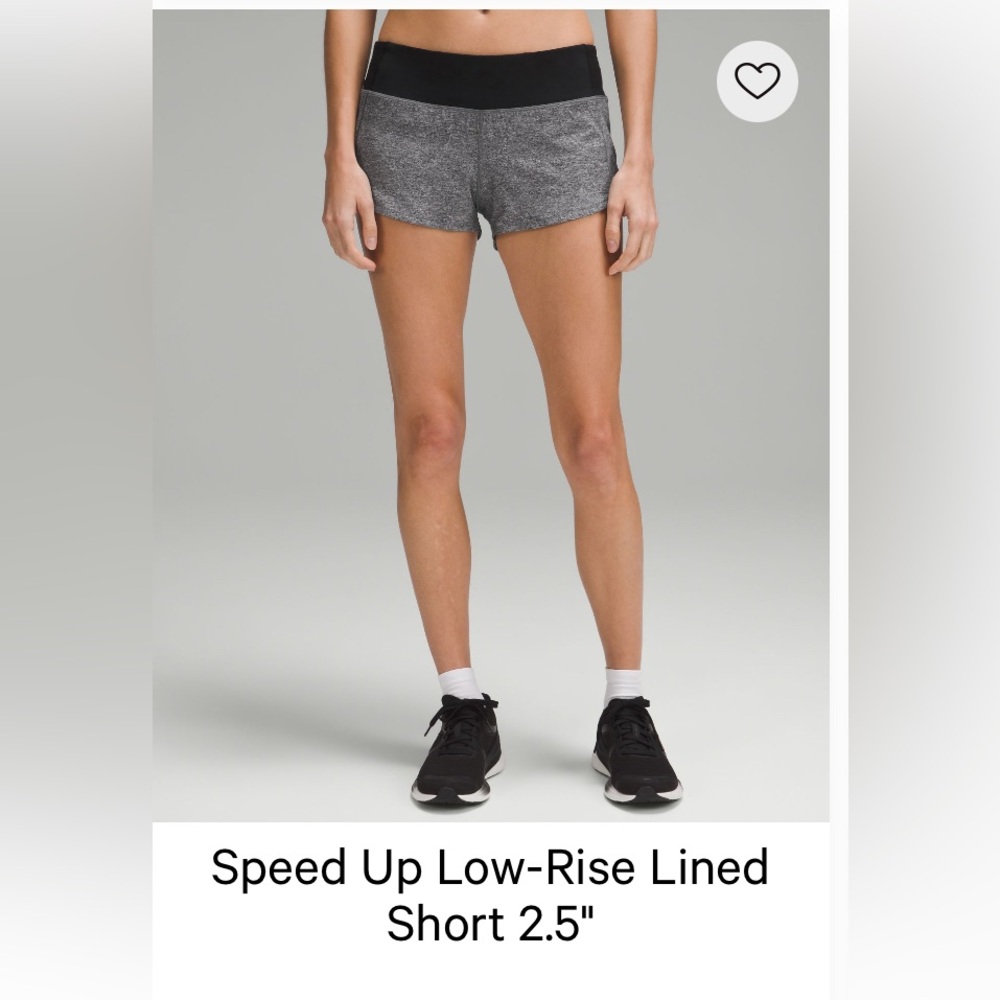 Lululemon Speed Up Low-Rise Lined Short 2.5” - Grey